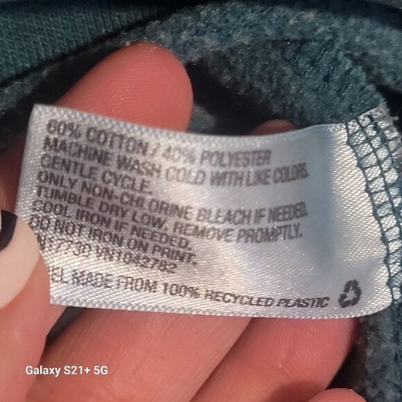 Wild Fable Womans Top Green XXL Pullover Sweatshirt Cropped New York Plus Size - Picture 5 of 6